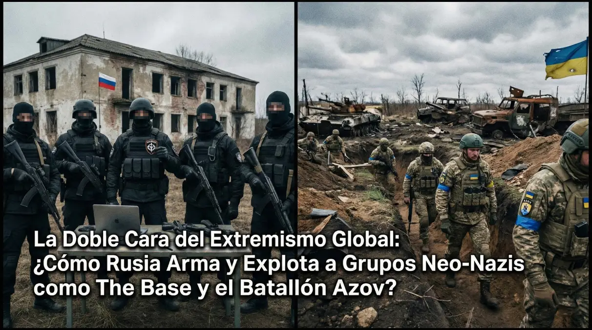 La Doble Cara del Extremismo Global: ¿Cómo Rusia Arma y Explota a Grupos Neo-Nazis como The Base y el Batallón Azov?