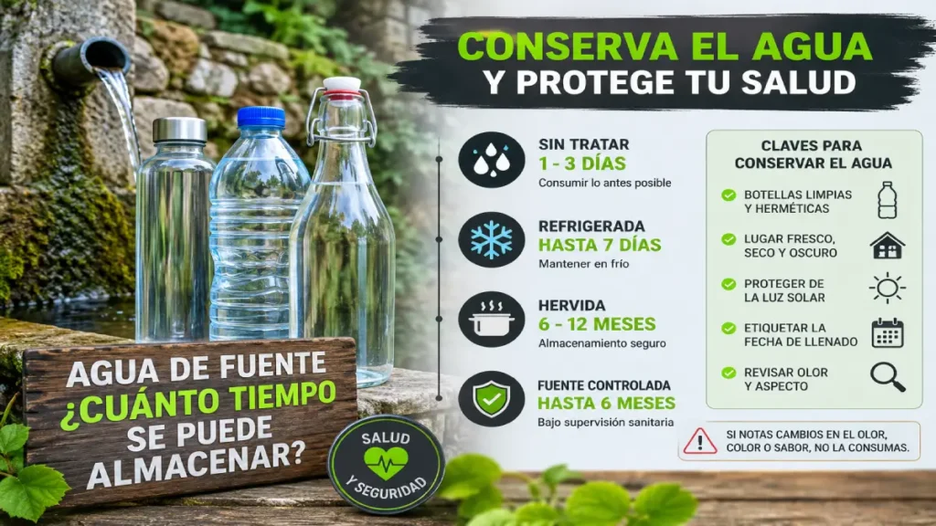 ¿Cuánto Tiempo se Puede Almacenar el Agua de una Fuente en Botellas?